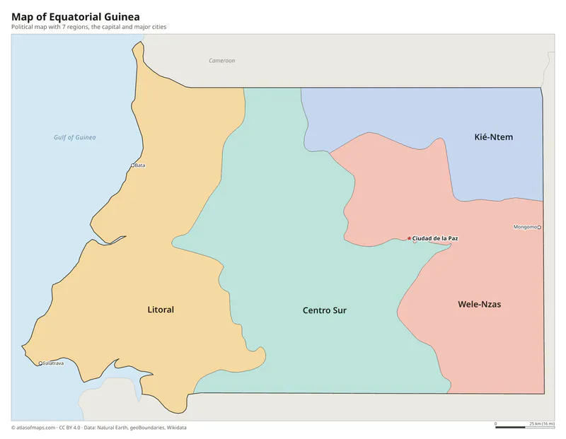 Map of Equatorial Guinea