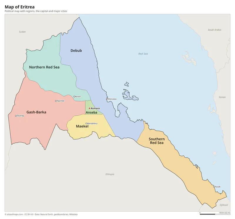 Map of Eritrea