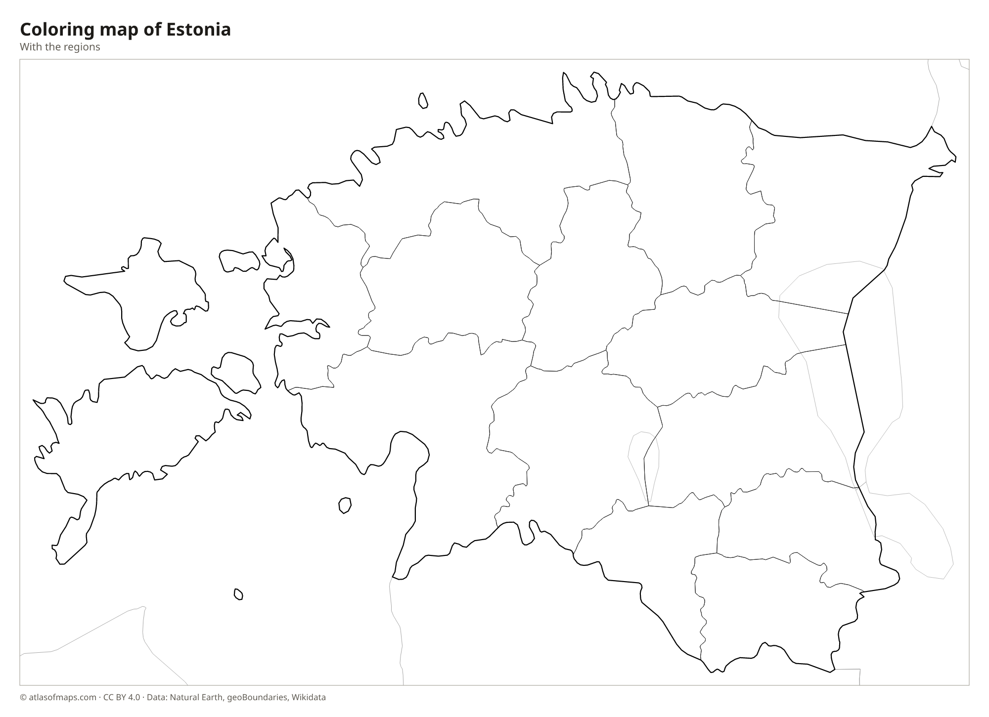 Coloring map of Estonia