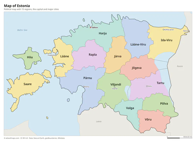 Map of Estonia
