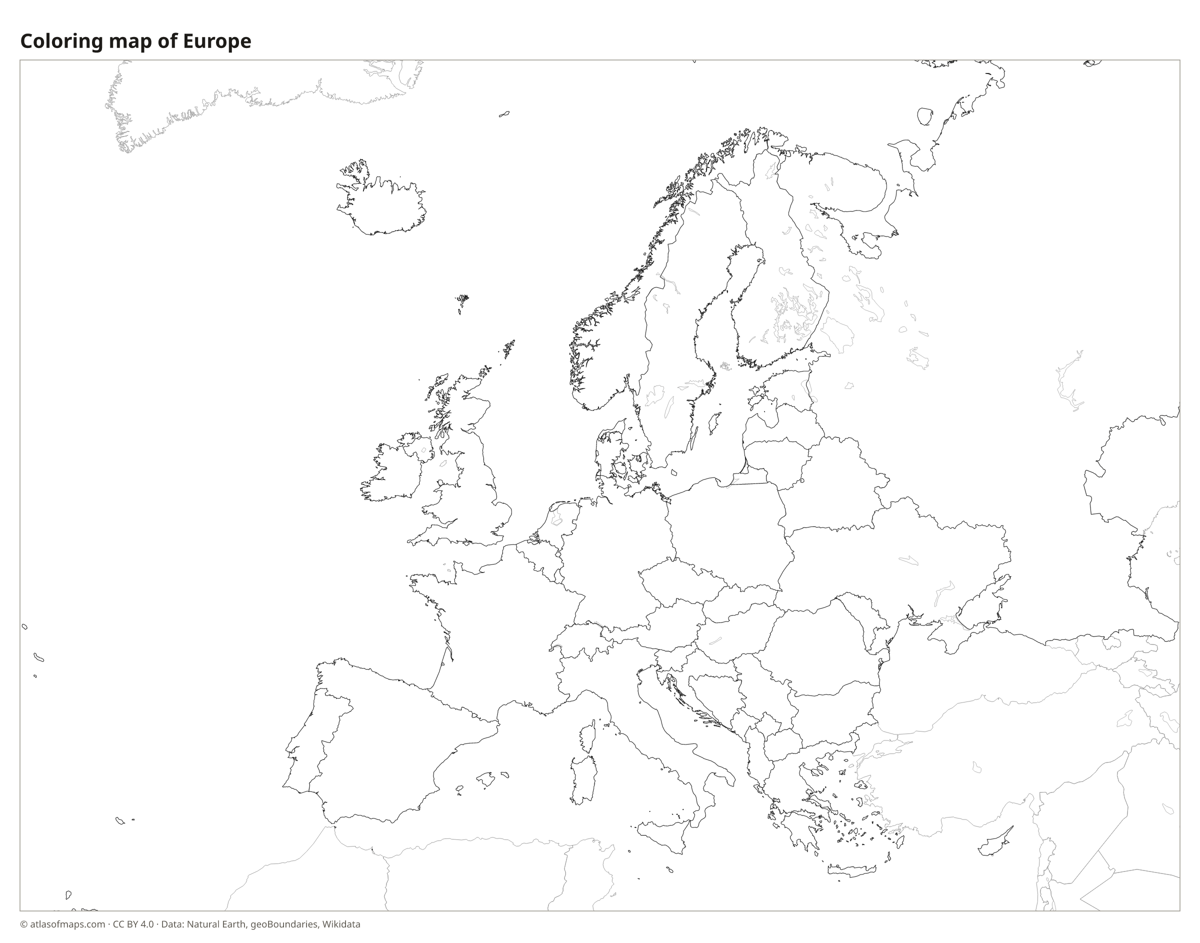 Coloring map of Europe