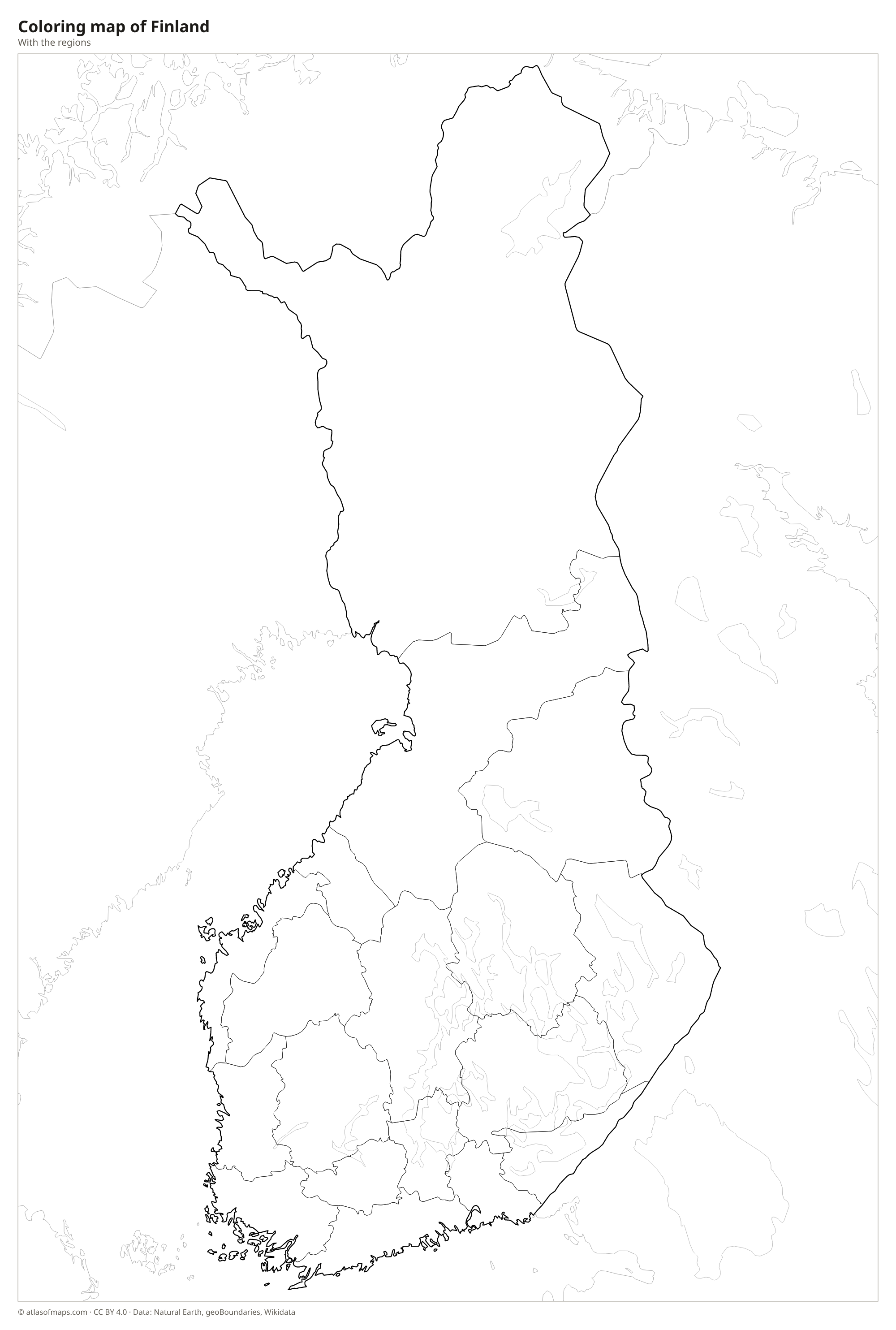 Coloring map of Finland