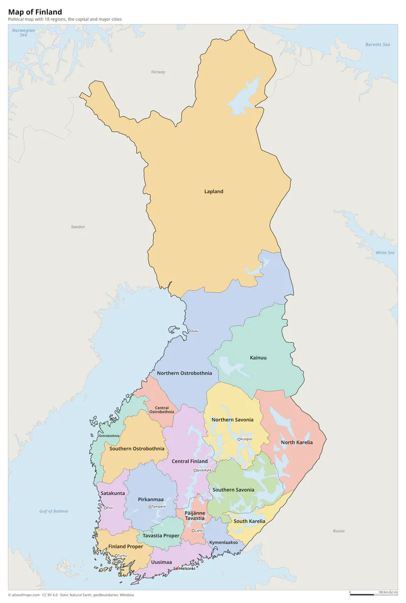 Map of Finland