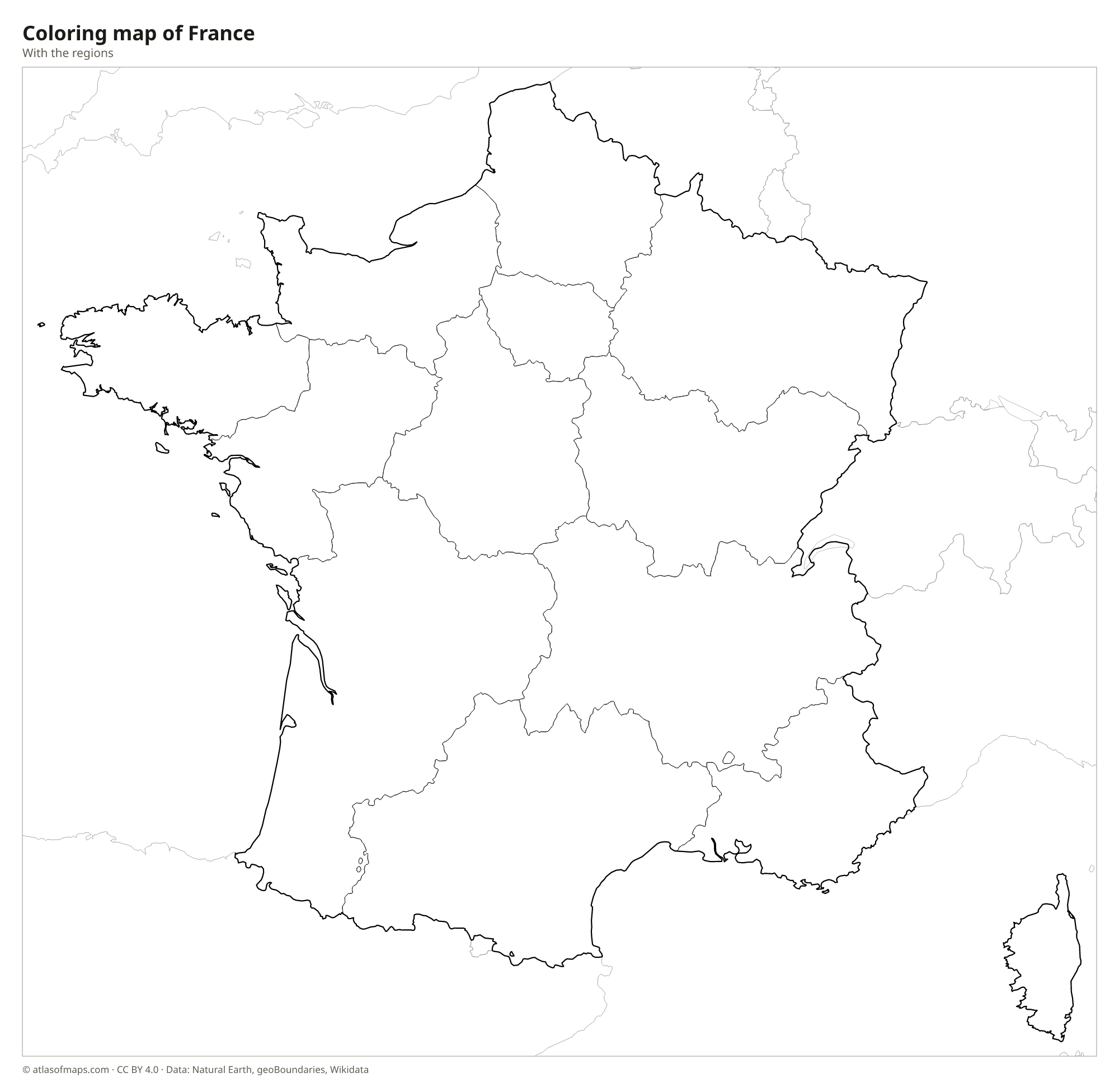 Coloring map of France