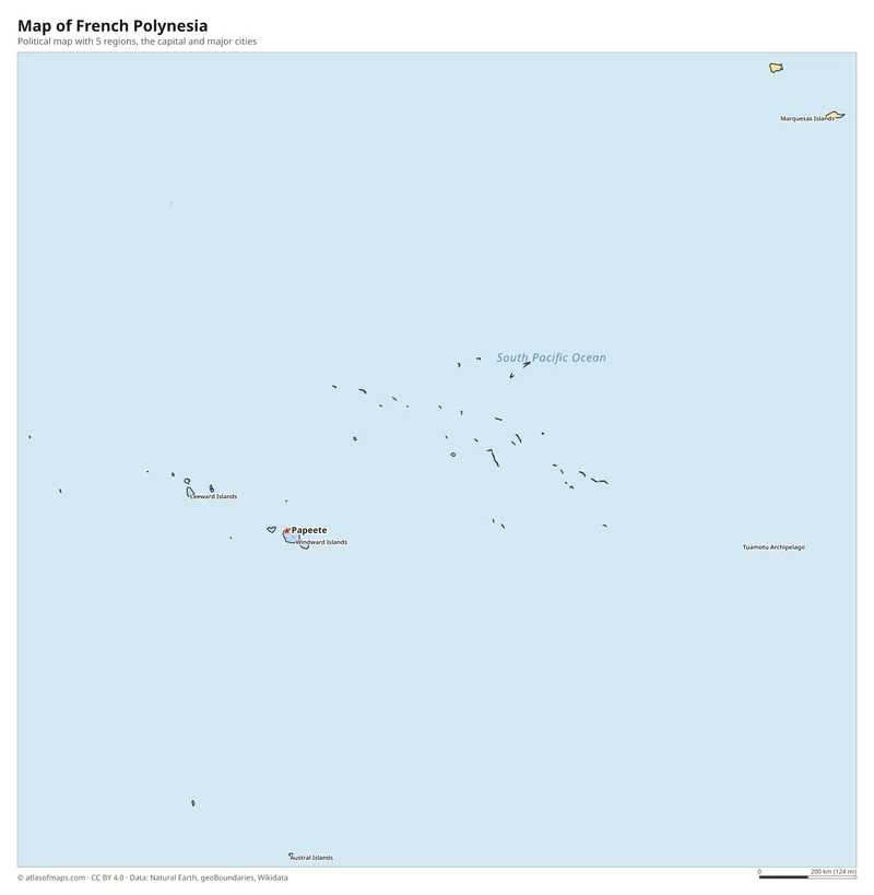 Map of French Polynesia