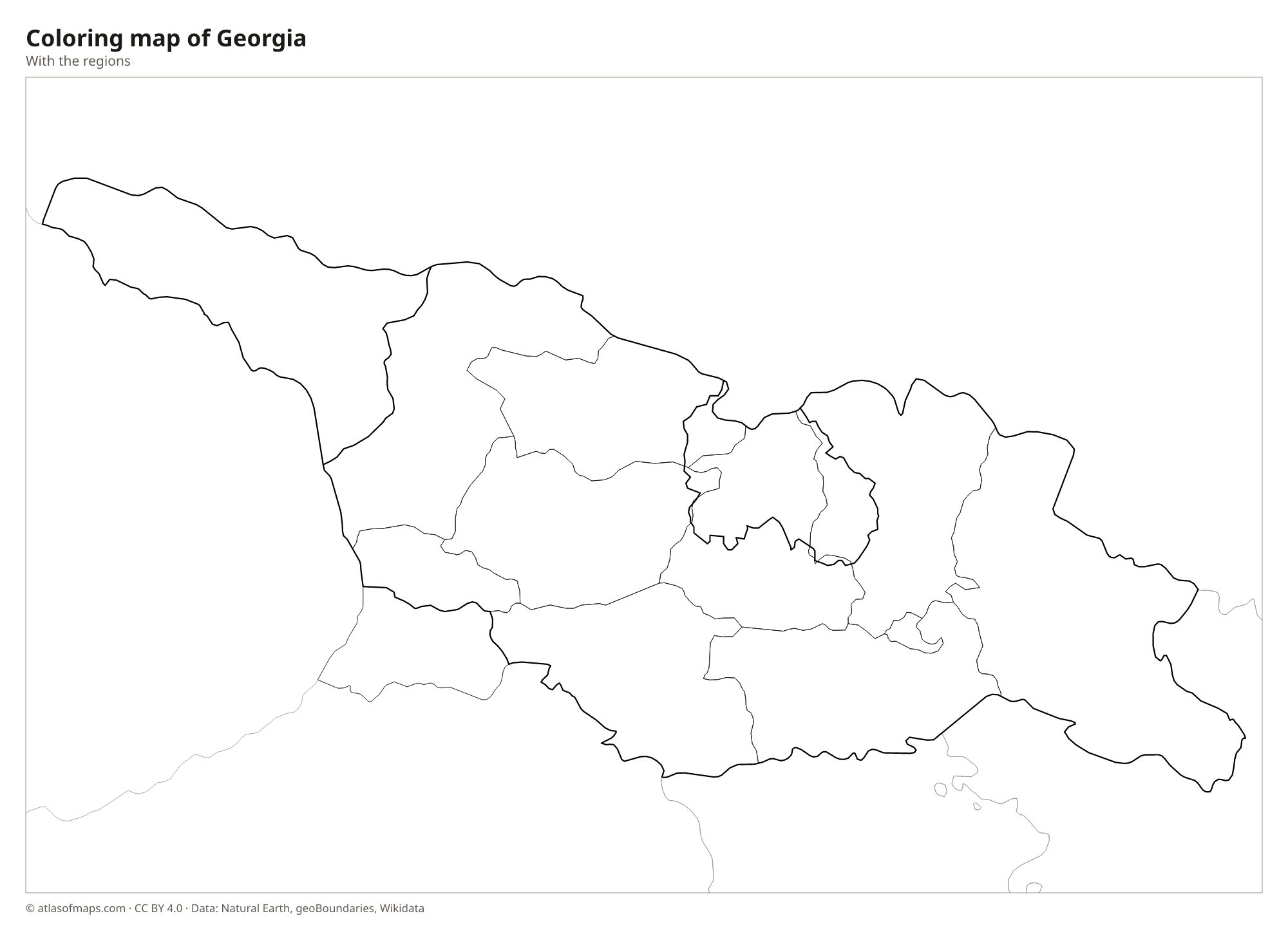 Coloring map of Georgia