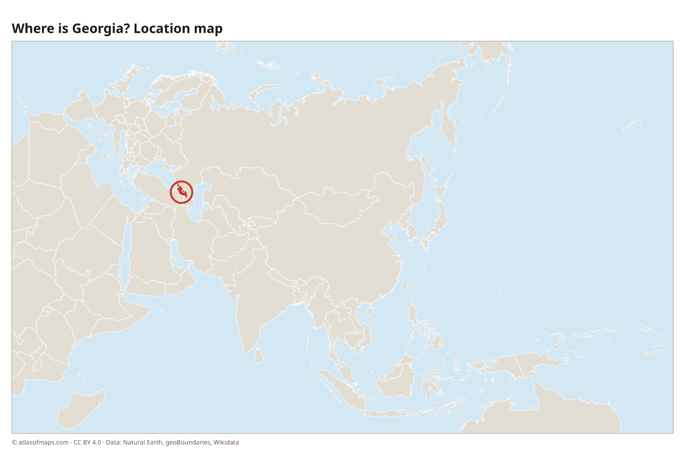 Where is Georgia? Location map with Georgia highlighted in red