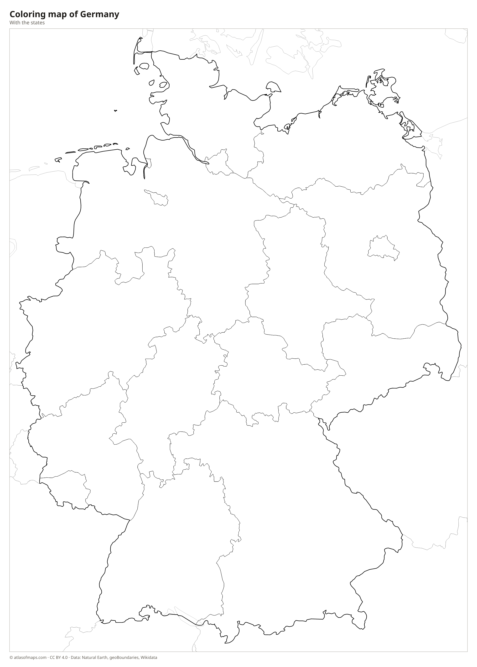 Coloring map of Germany