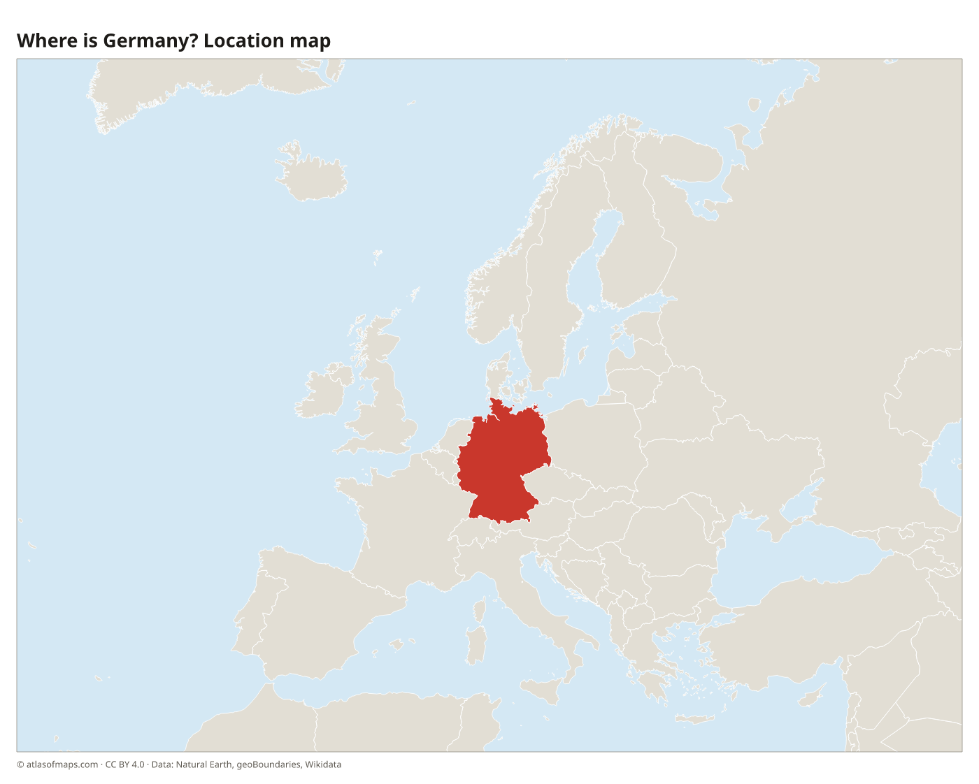 Where is Germany? Location map with Germany highlighted in red
