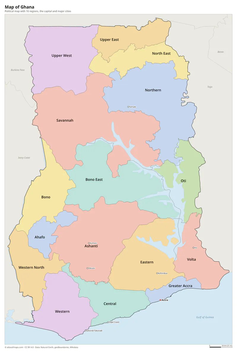 Map of Ghana