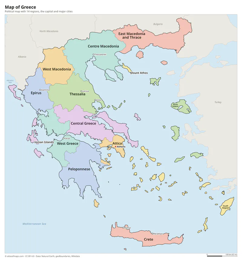 Map of Greece