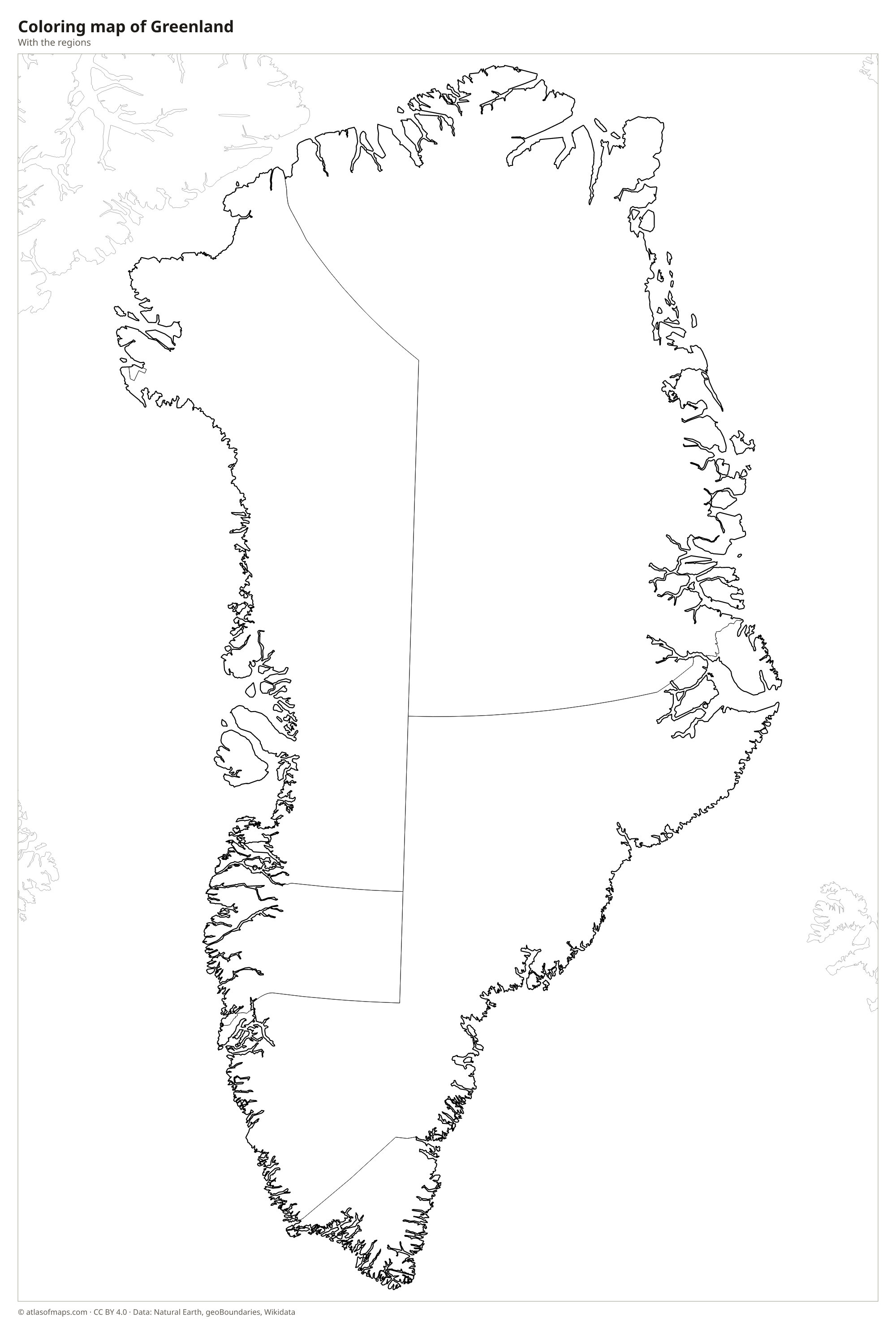 Coloring map of Greenland