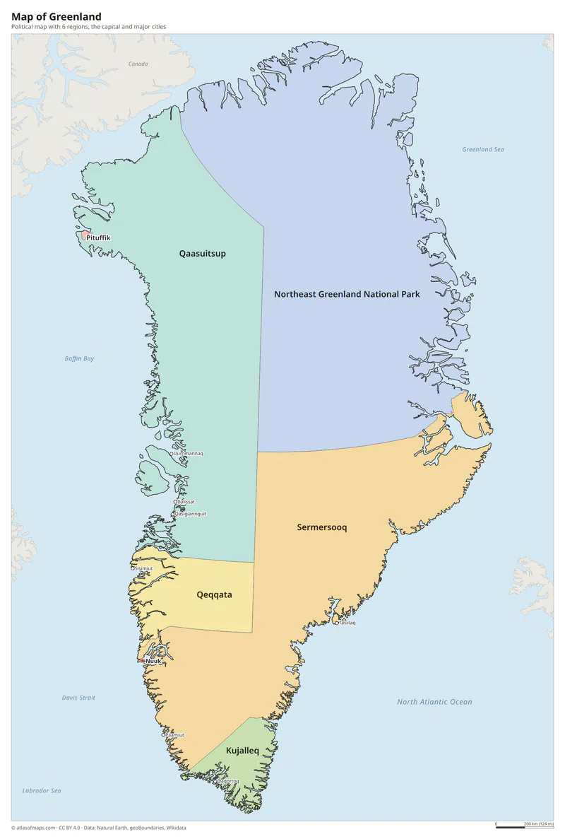 Map of Greenland