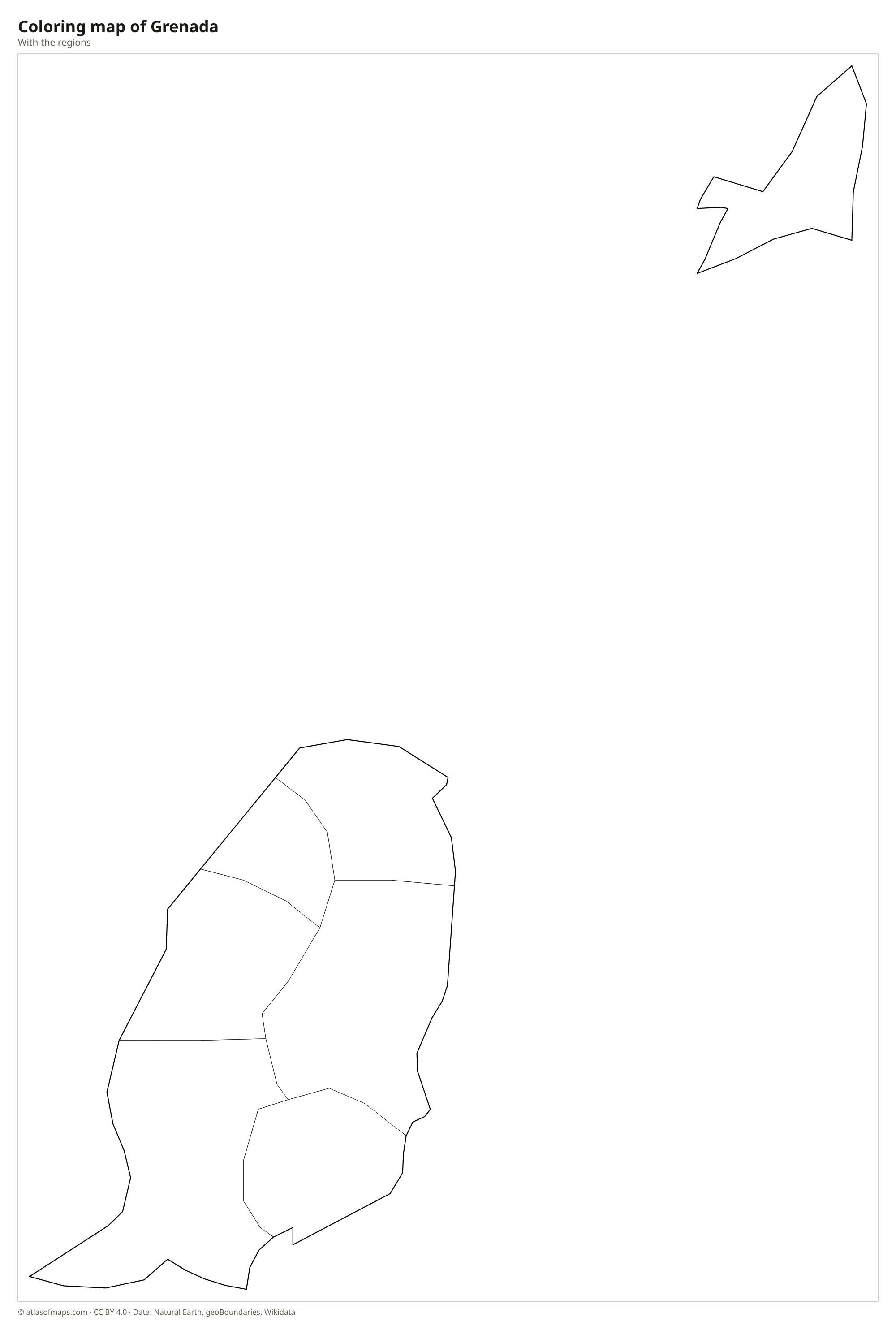 Coloring map of Grenada