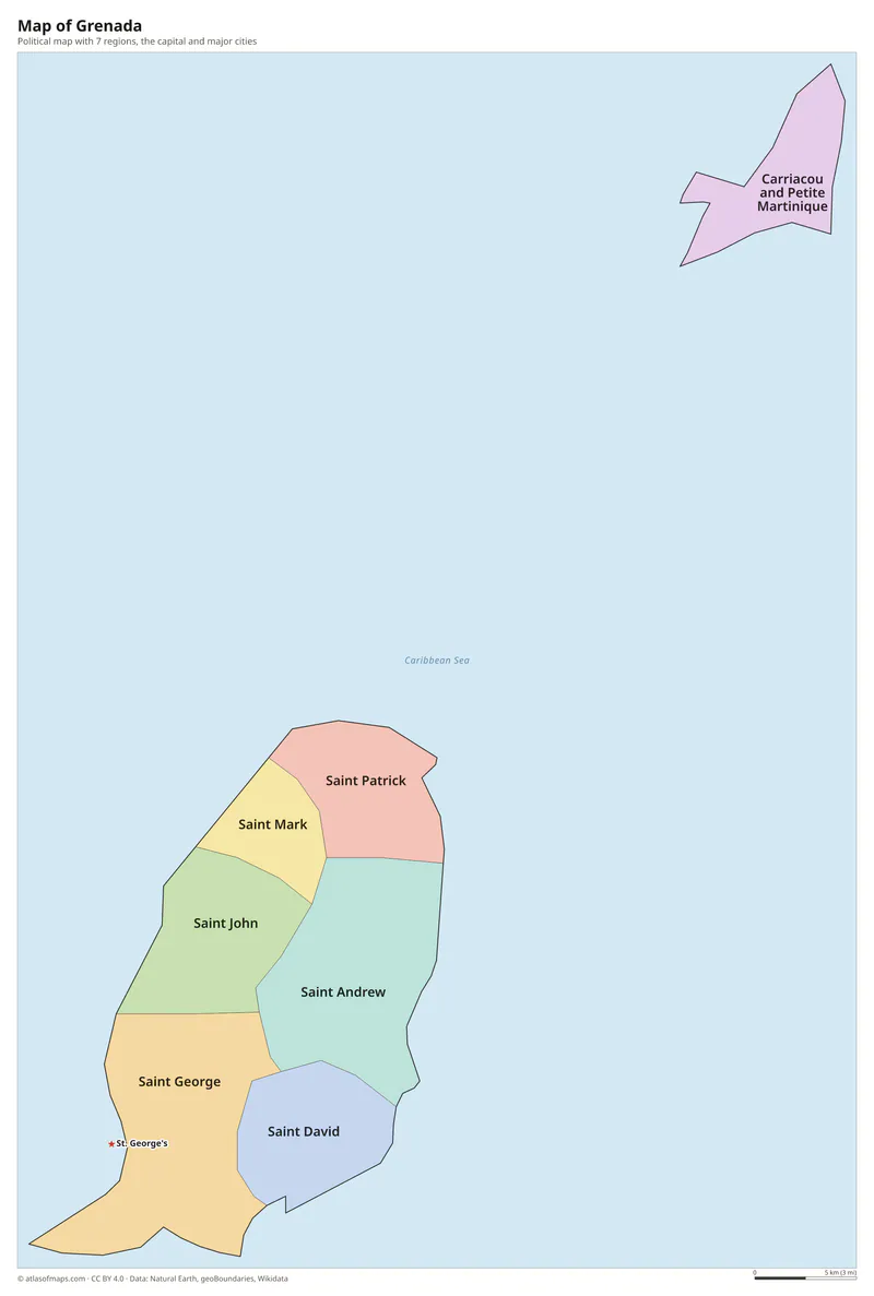 Map of Grenada