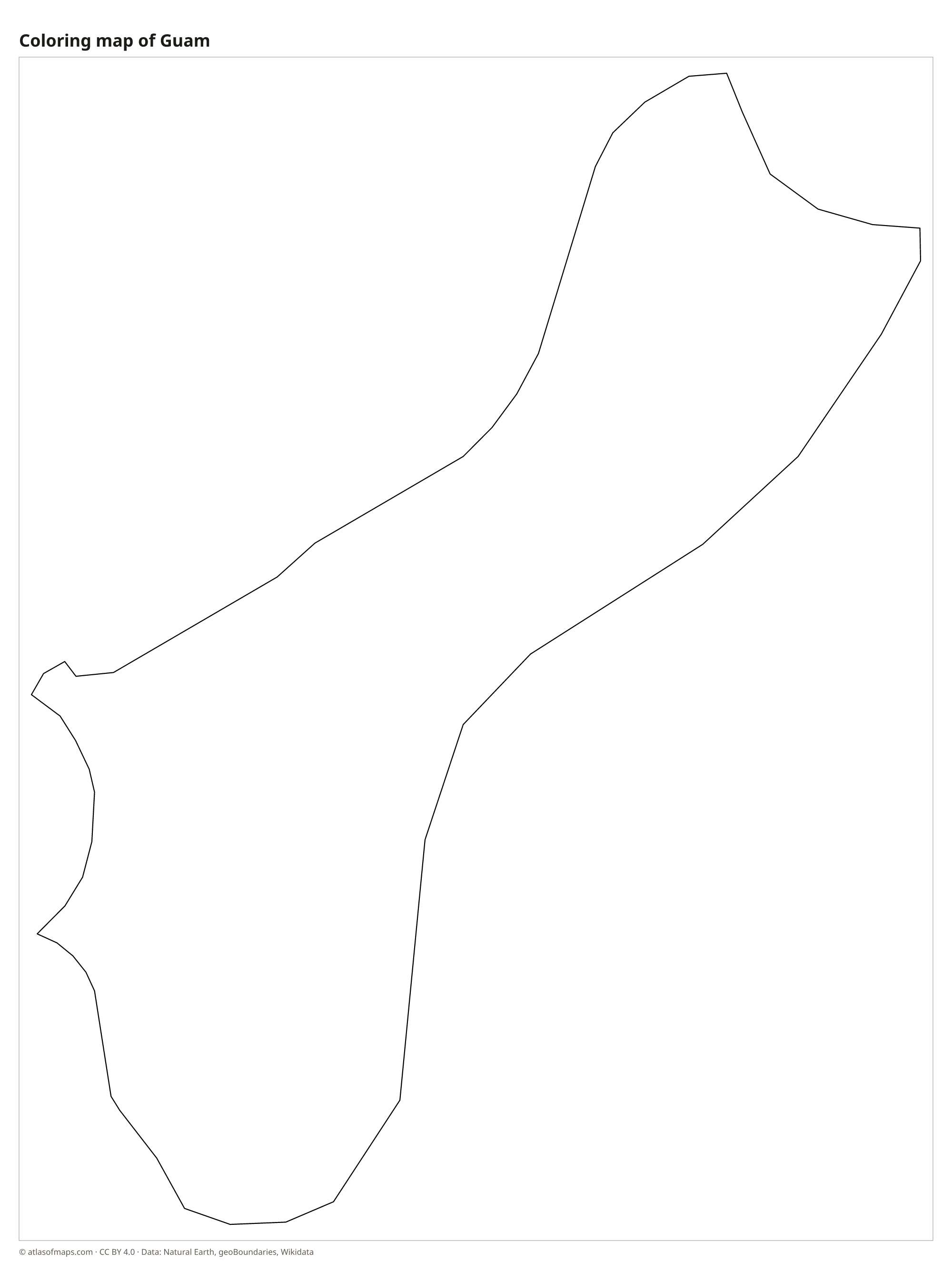 Coloring map of Guam