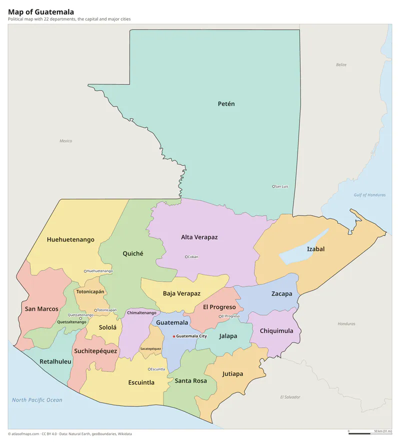 Map of Guatemala