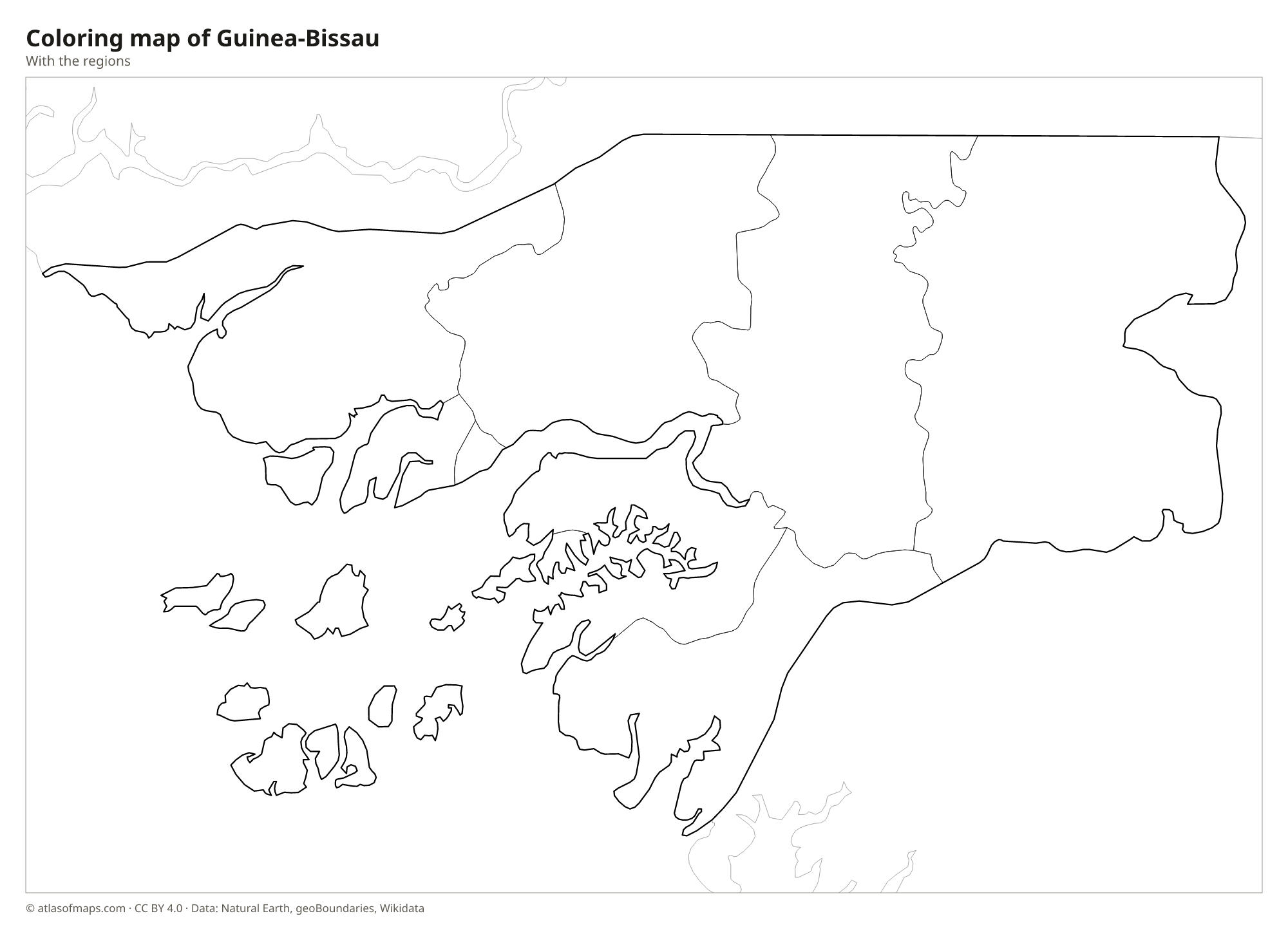 Coloring map of Guinea-Bissau