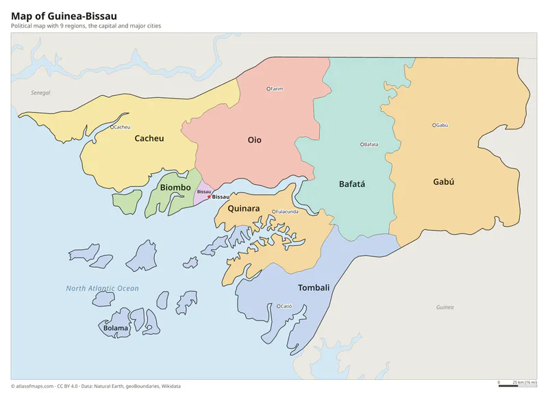 Map of Guinea-Bissau