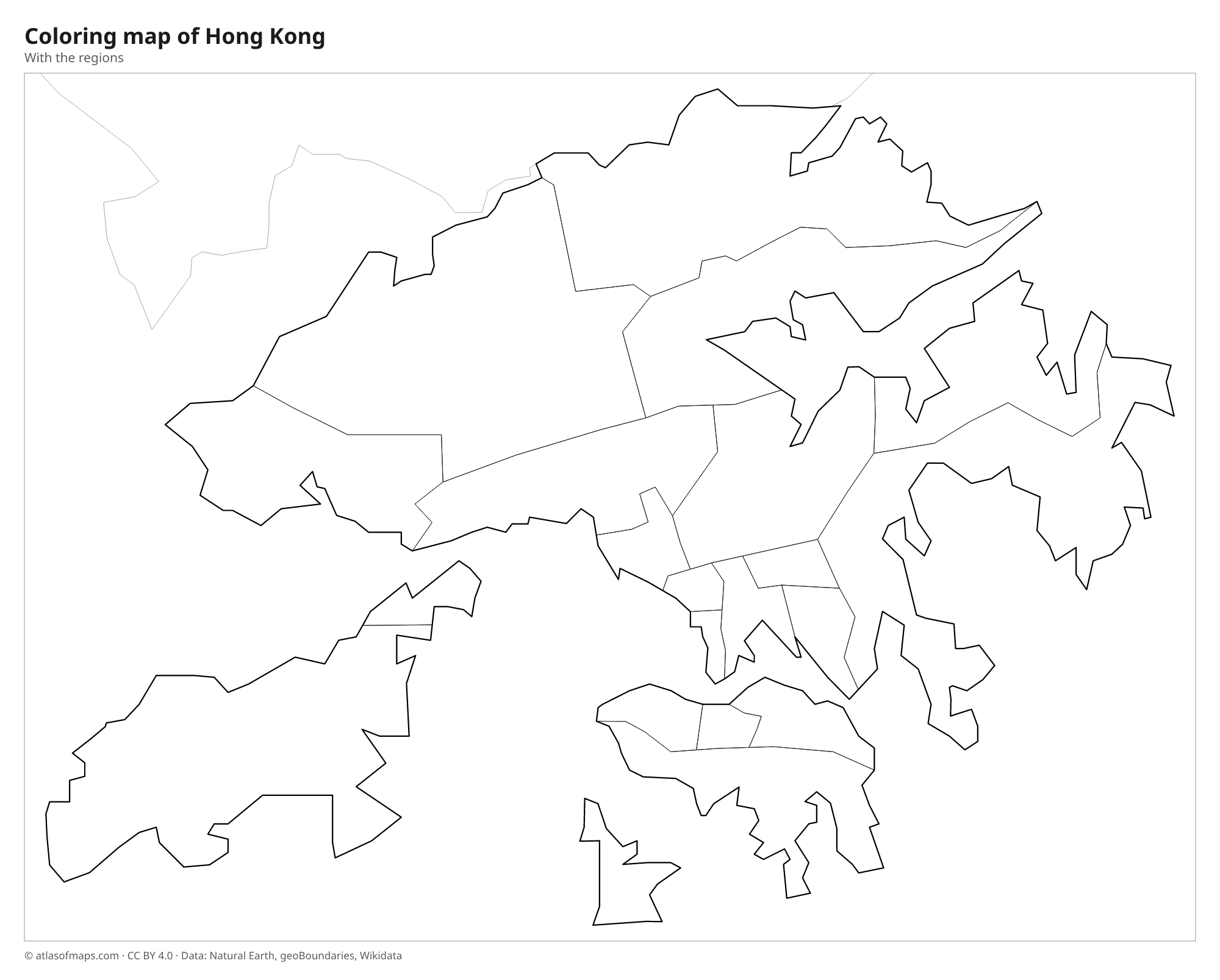 Coloring map of Hong Kong