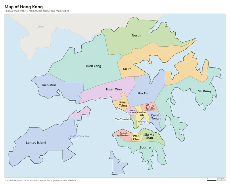 Map of Hong Kong