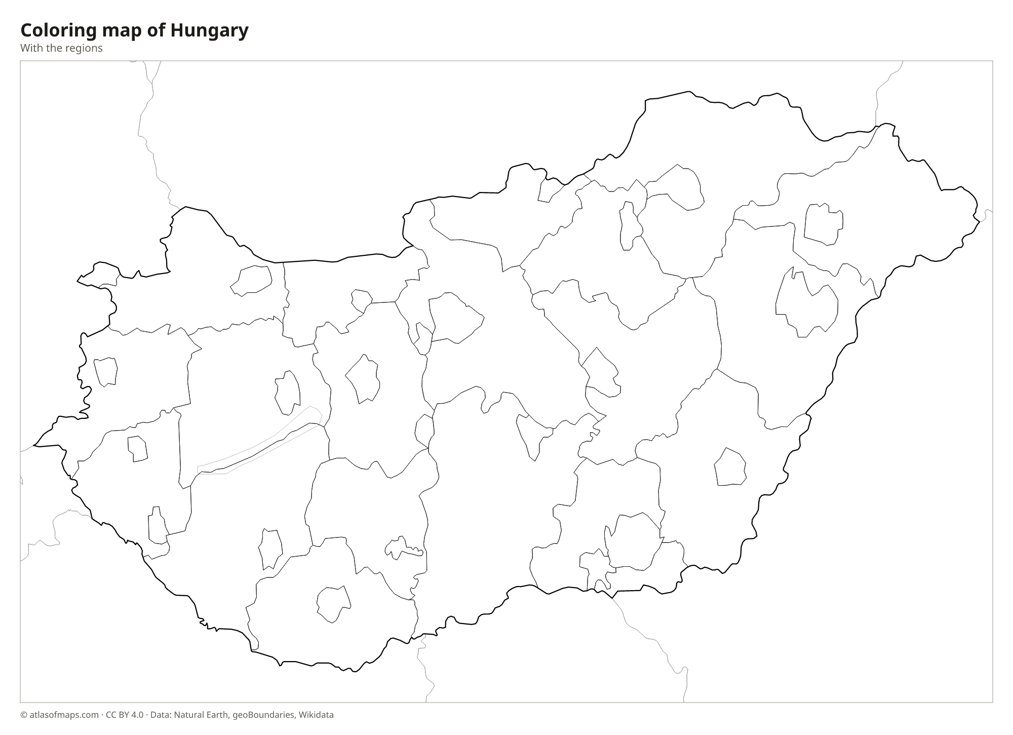 Coloring map of Hungary