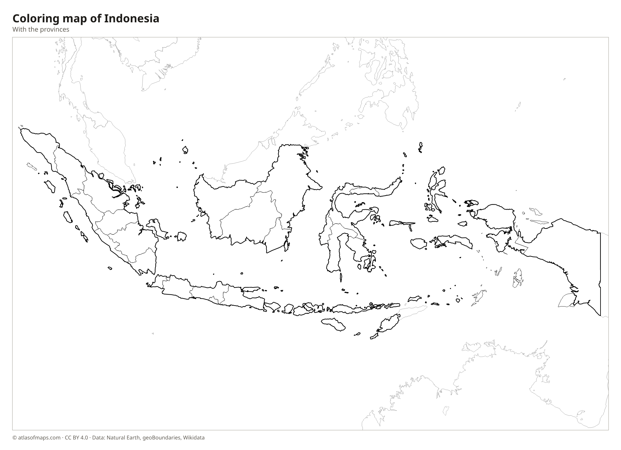 Coloring map of Indonesia