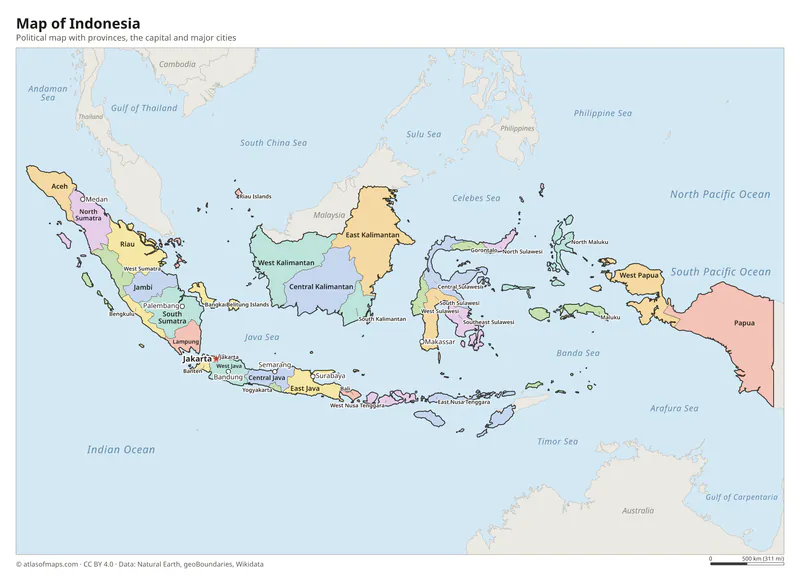 Map of Indonesia