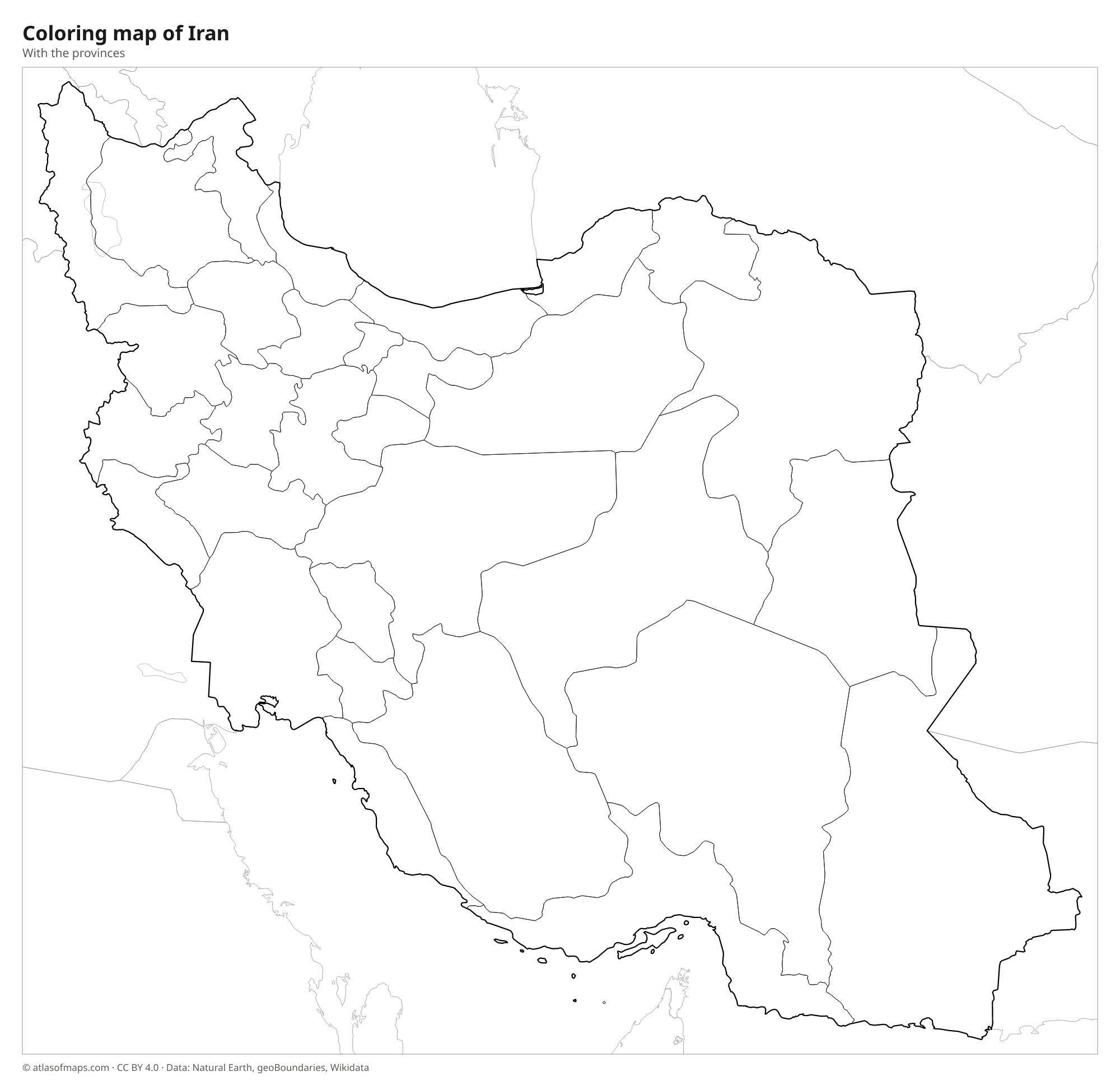 Coloring map of Iran
