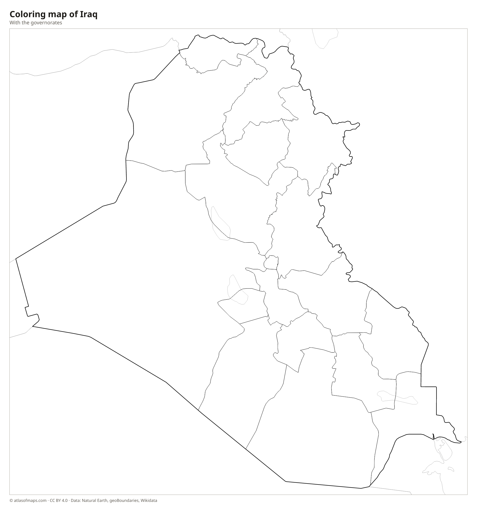 Coloring map of Iraq