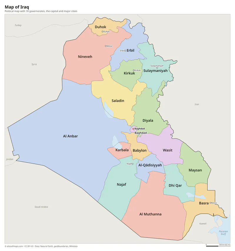 Map of Iraq