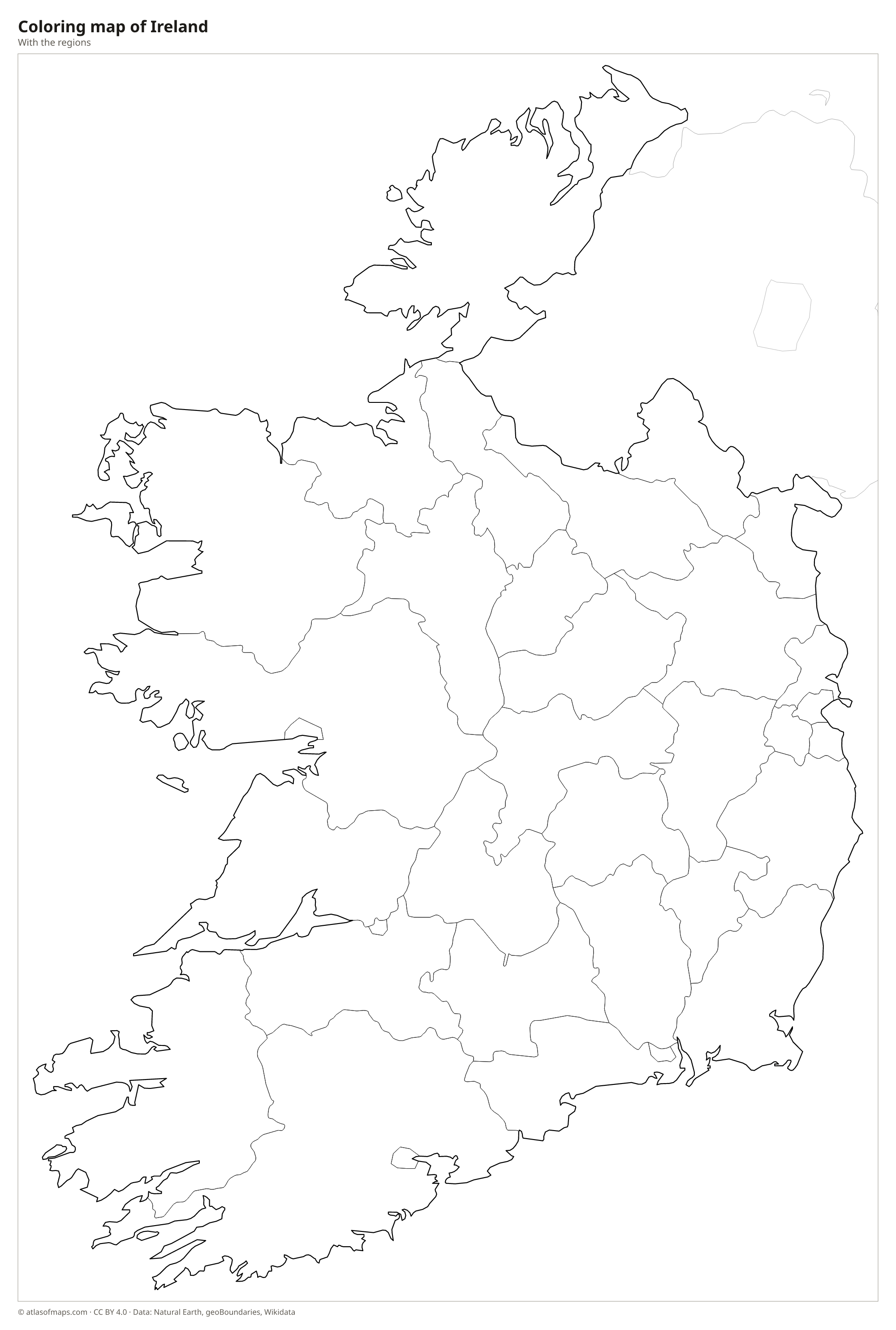 Coloring map of Ireland