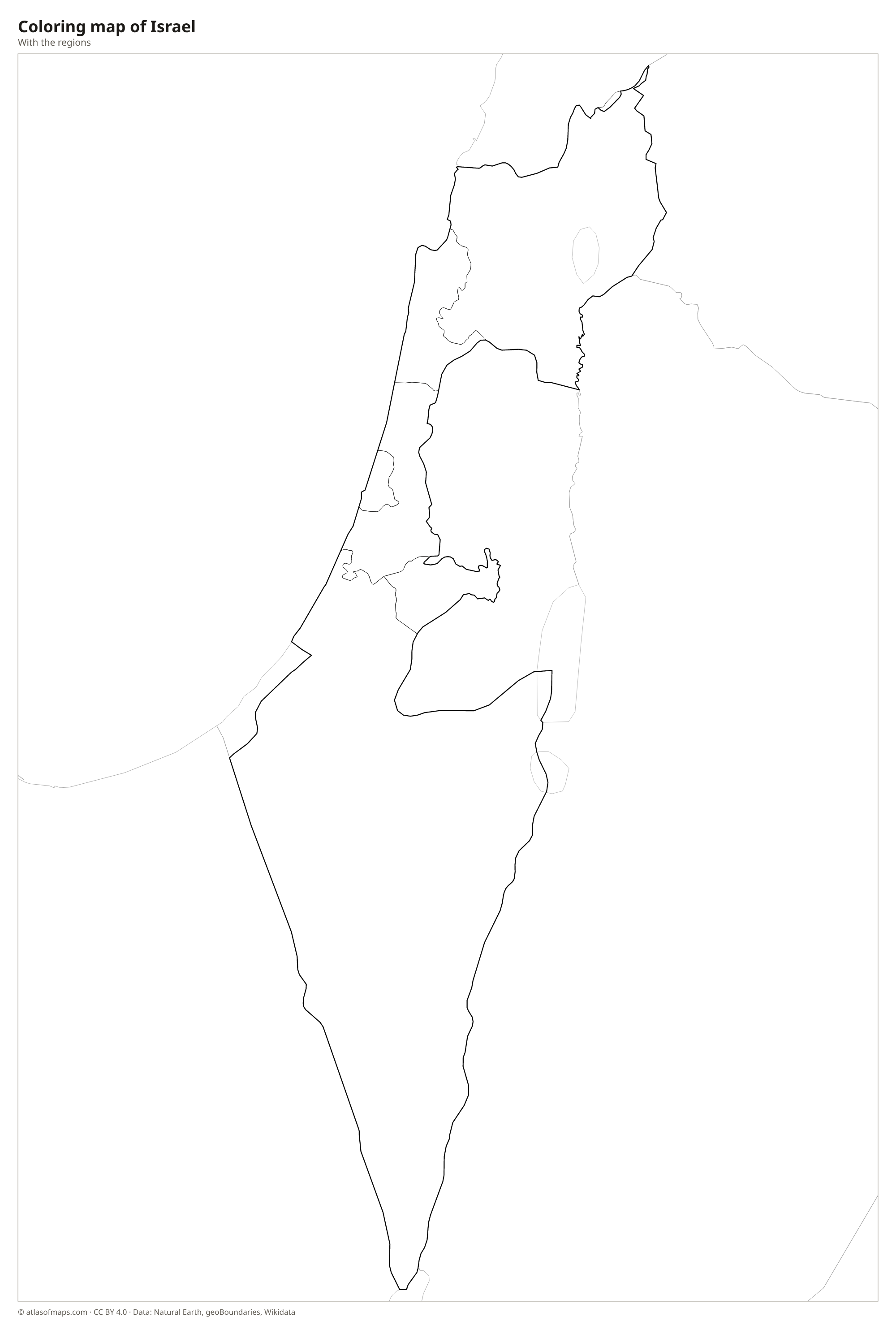 Coloring map of Israel