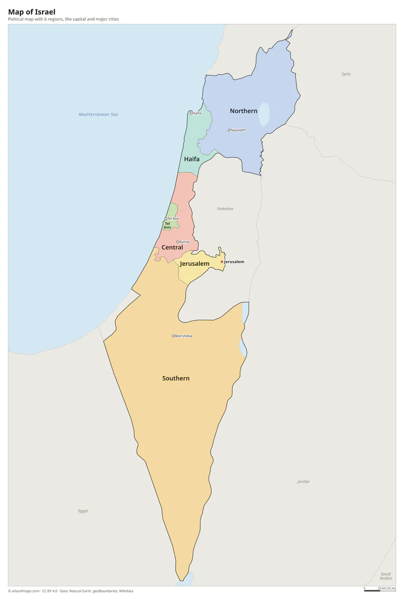 Map of Israel