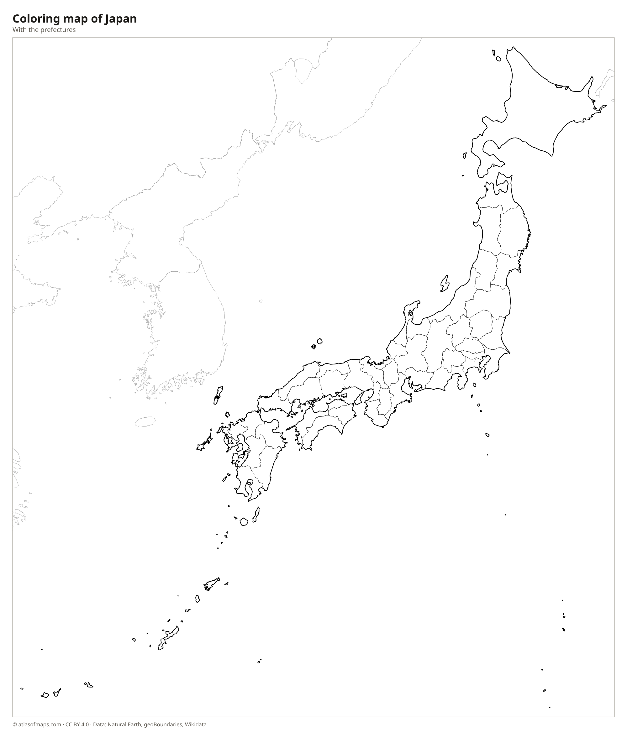 Coloring map of Japan