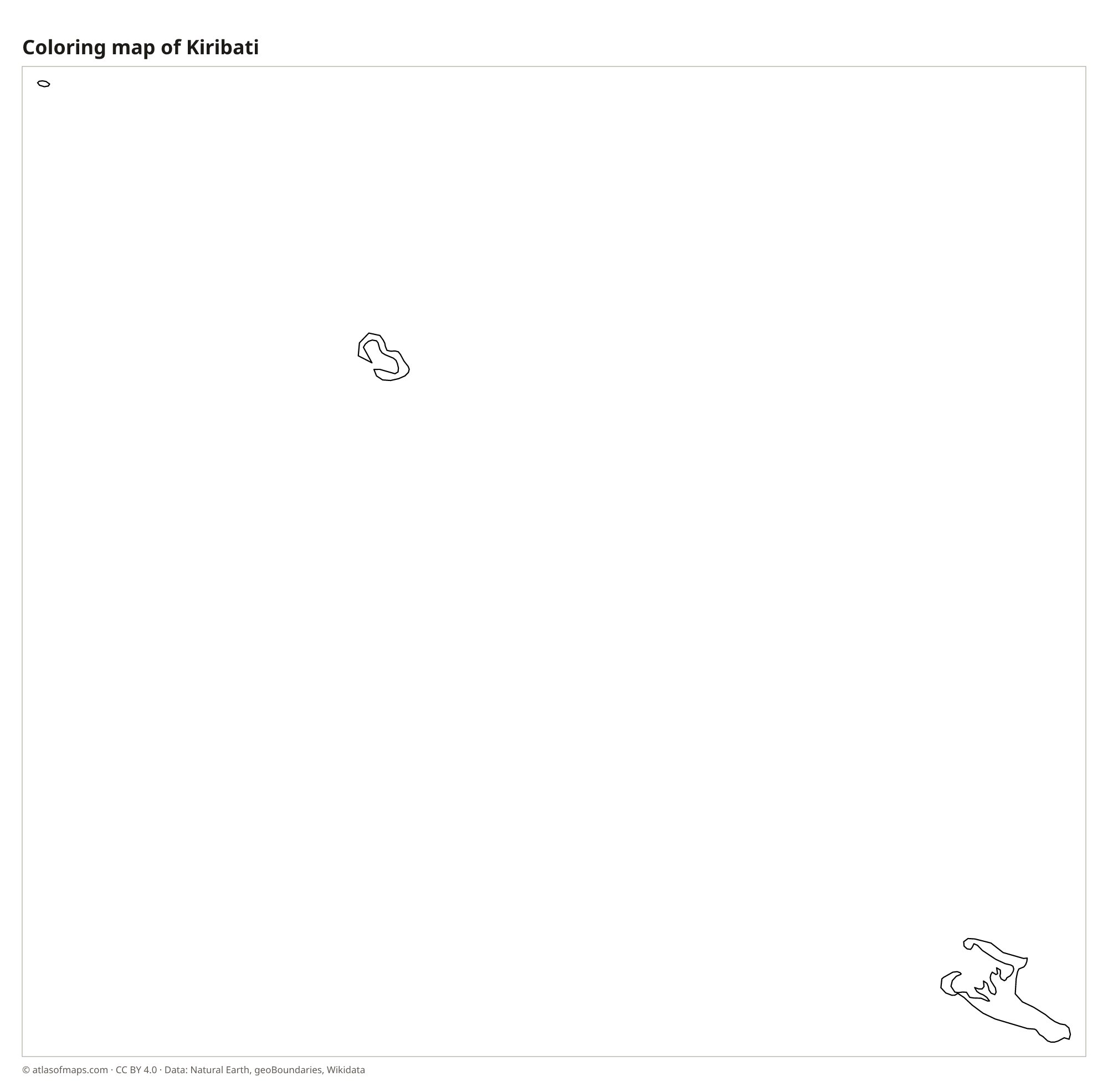 Coloring map of Kiribati