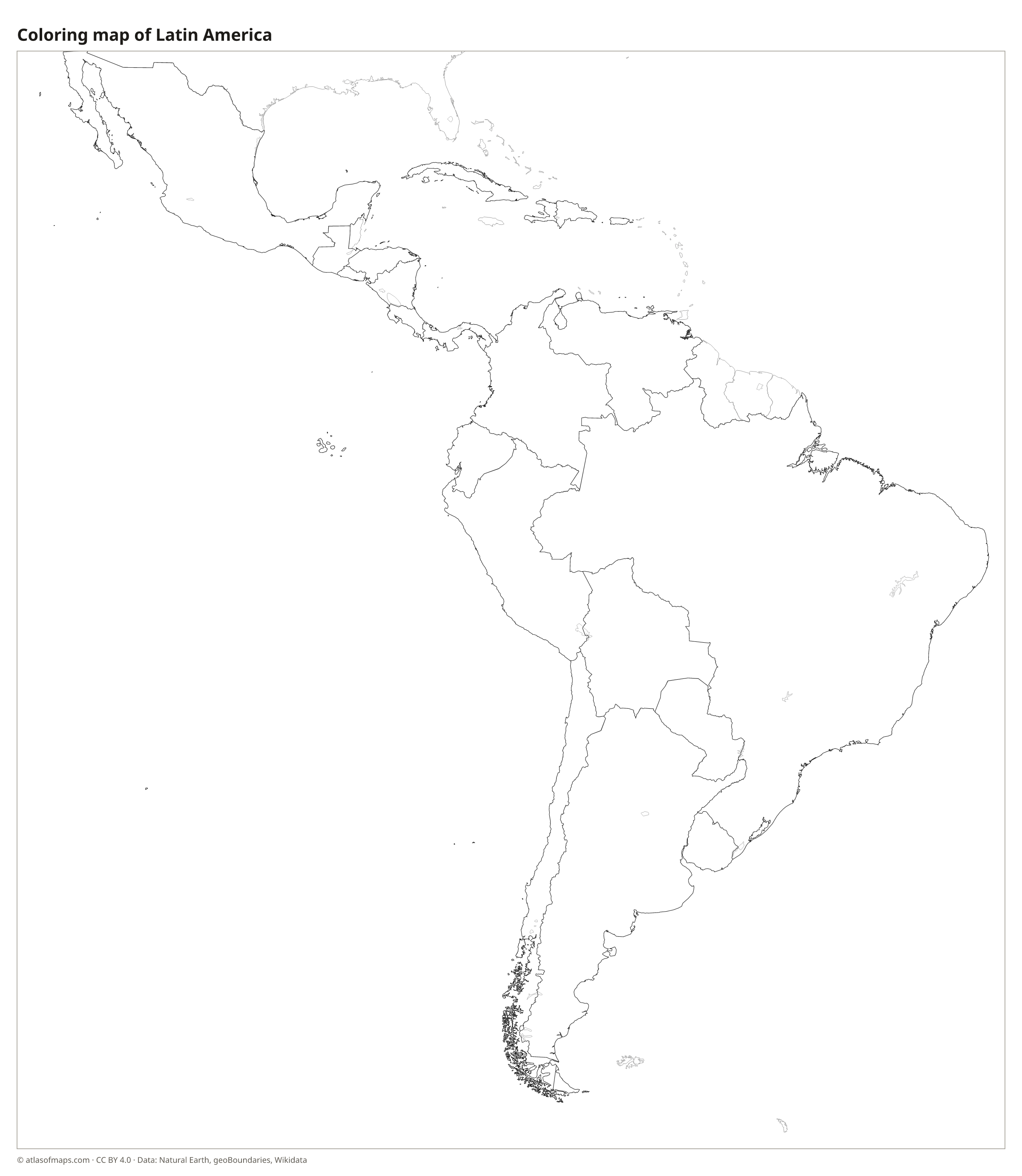 Coloring map of Latin America