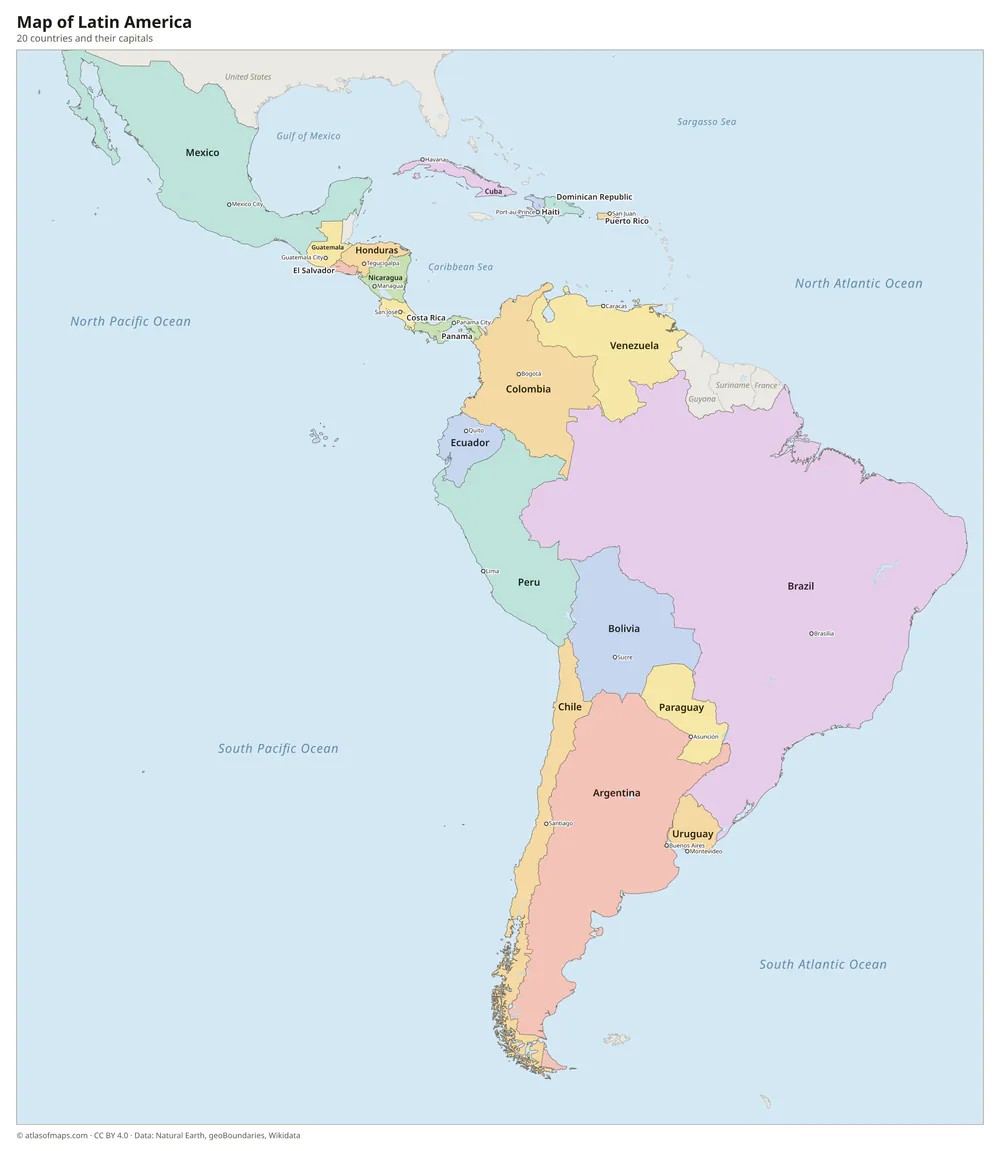 Map of Latin America
