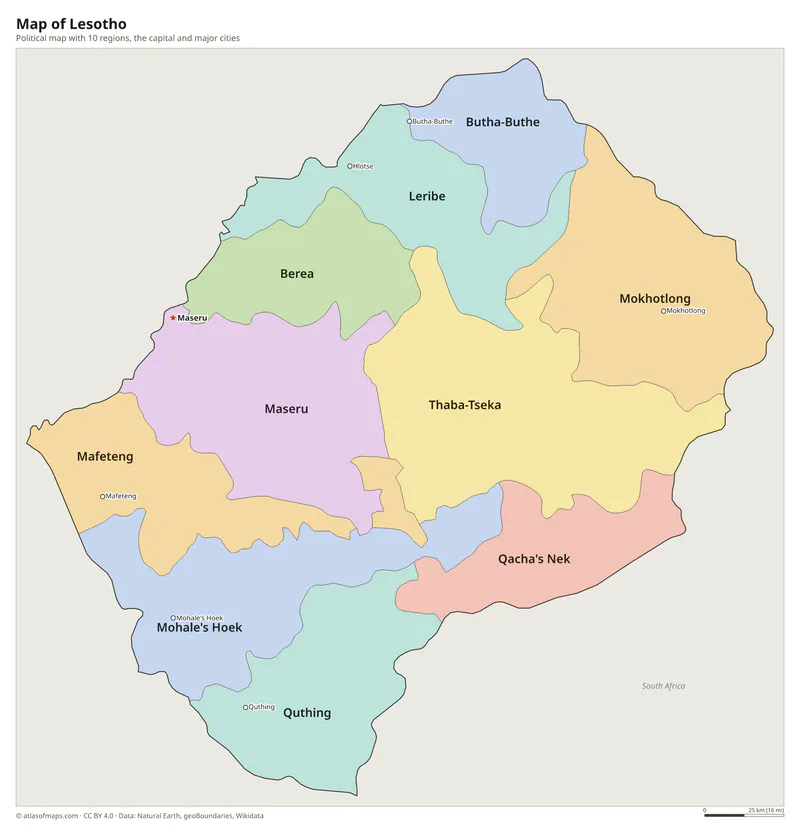 Map of Lesotho