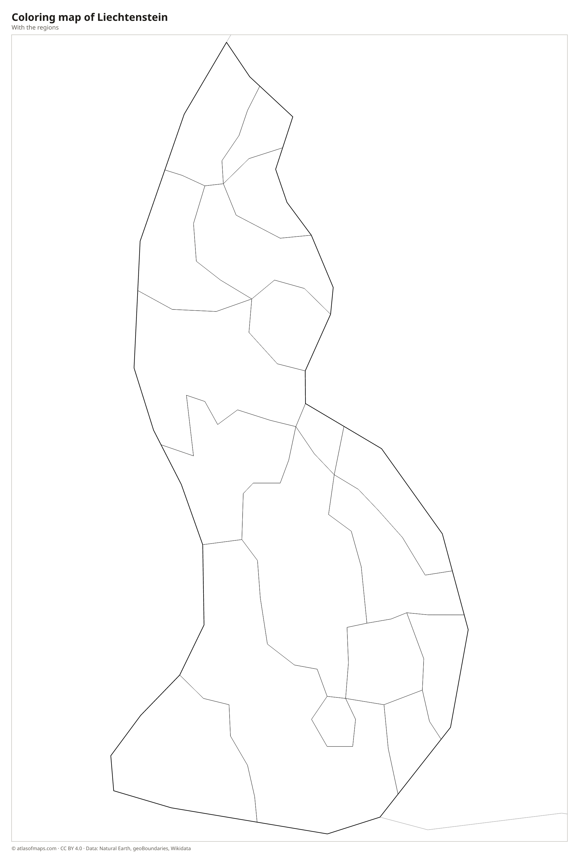 Coloring map of Liechtenstein