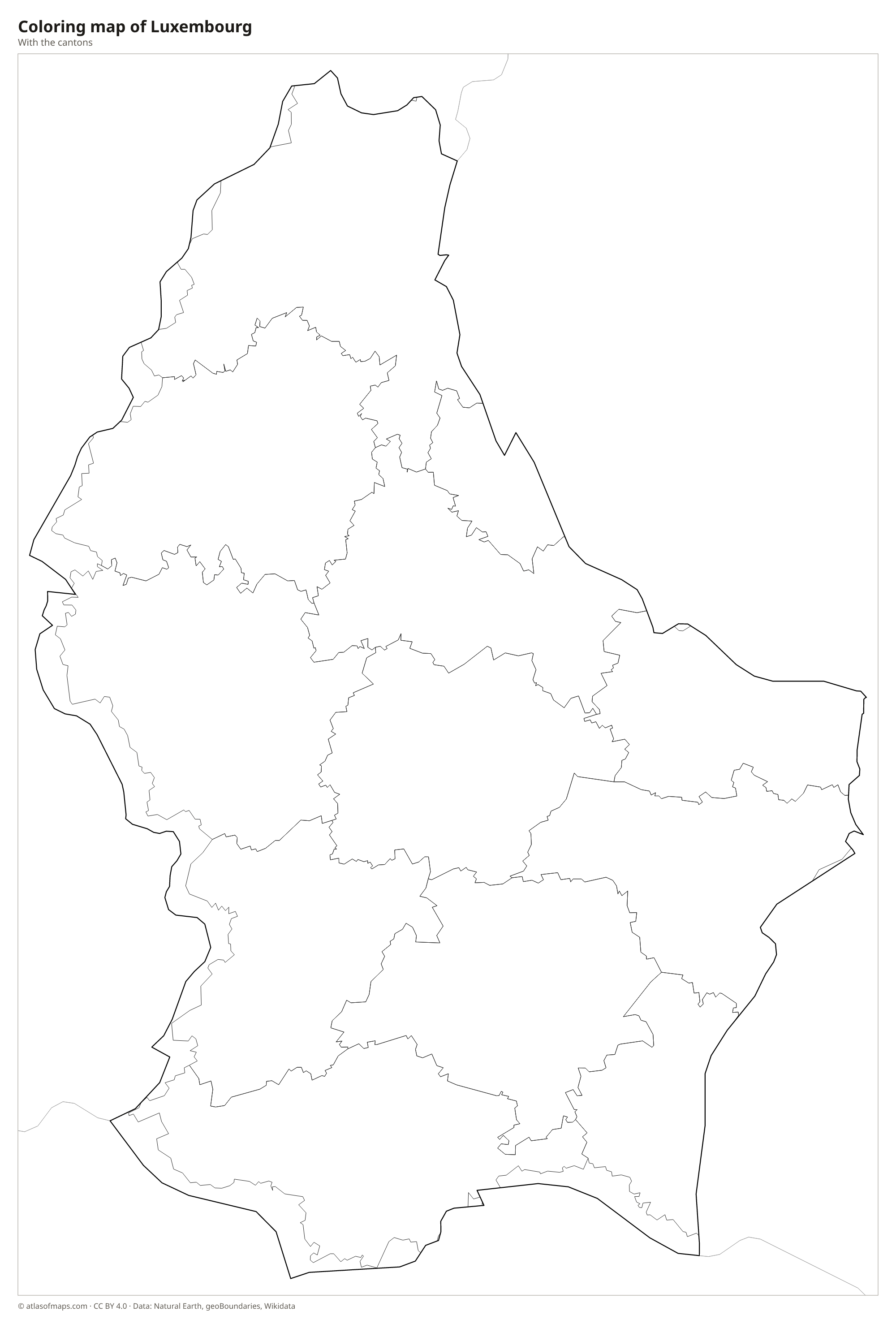 Coloring map of Luxembourg