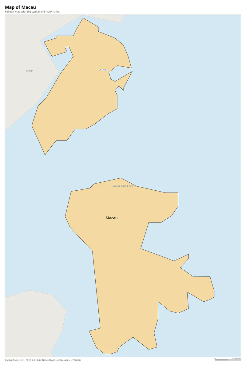 Map of Macau