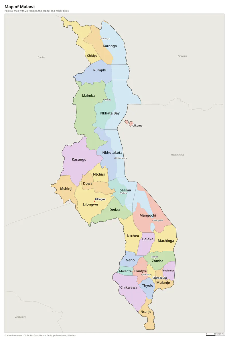 Map of Malawi