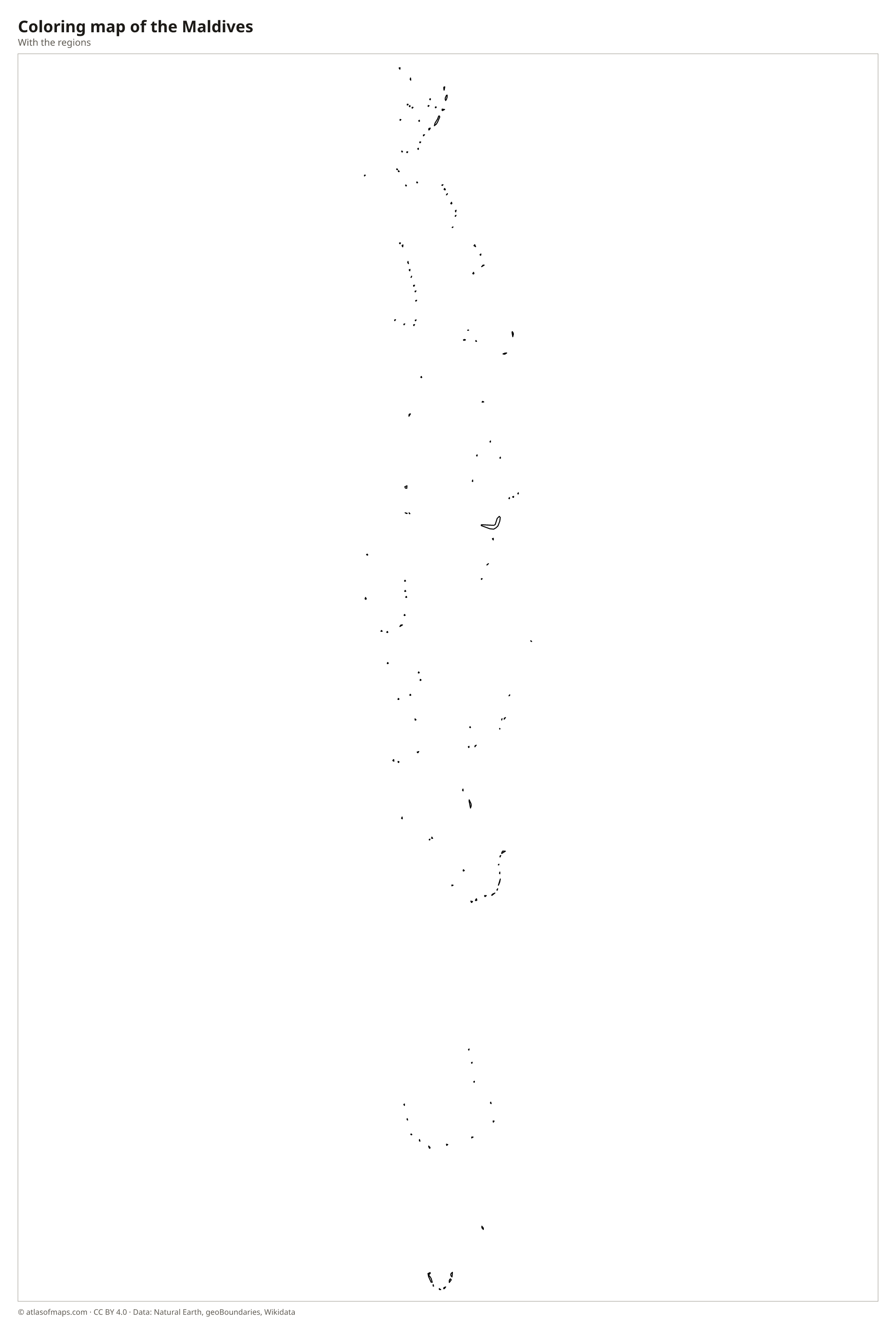 Coloring map of the Maldives