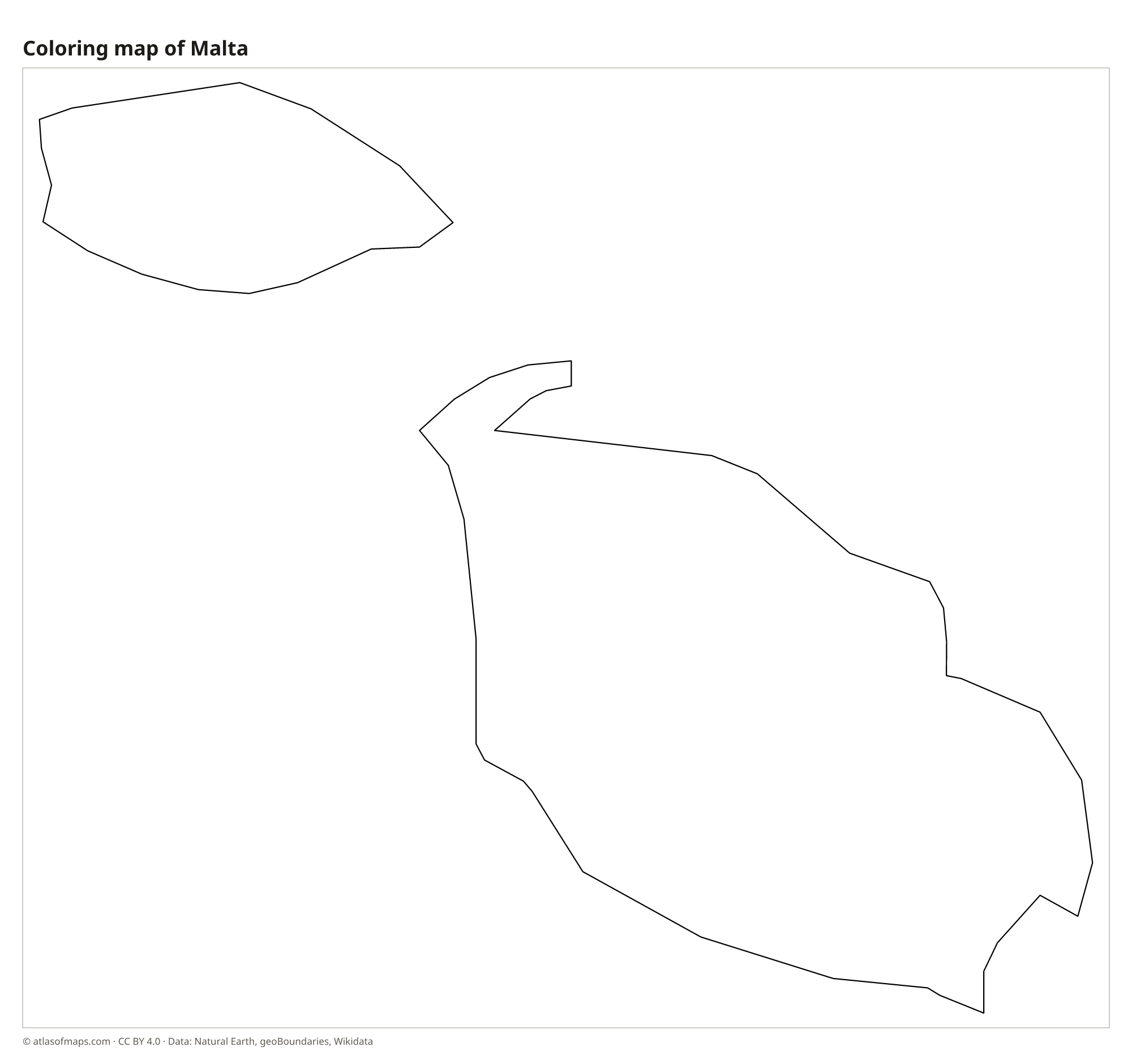 Coloring map of Malta