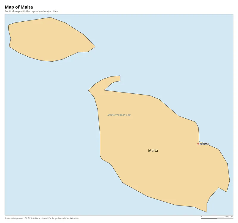 Map of Malta