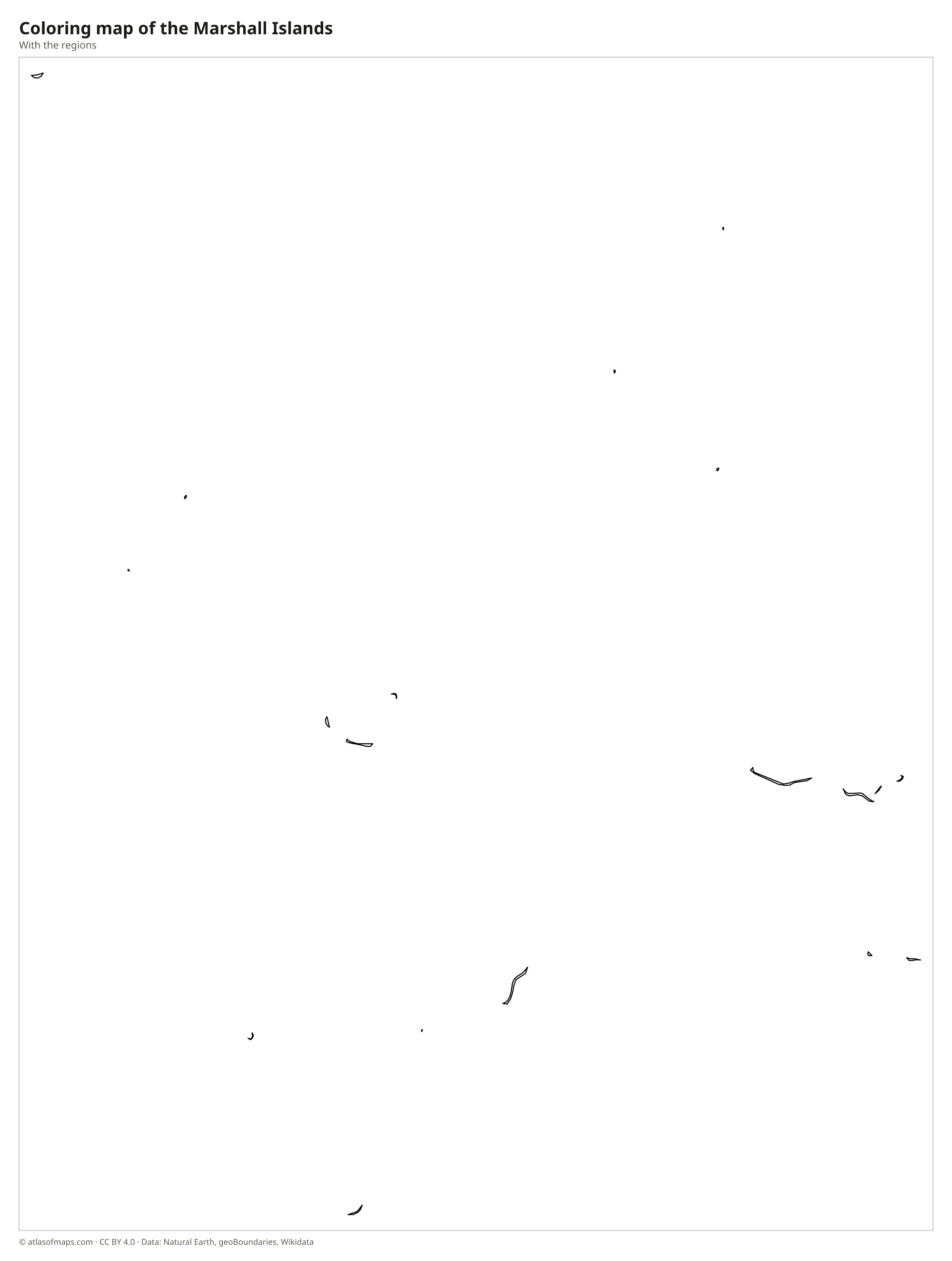 Coloring map of the Marshall Islands