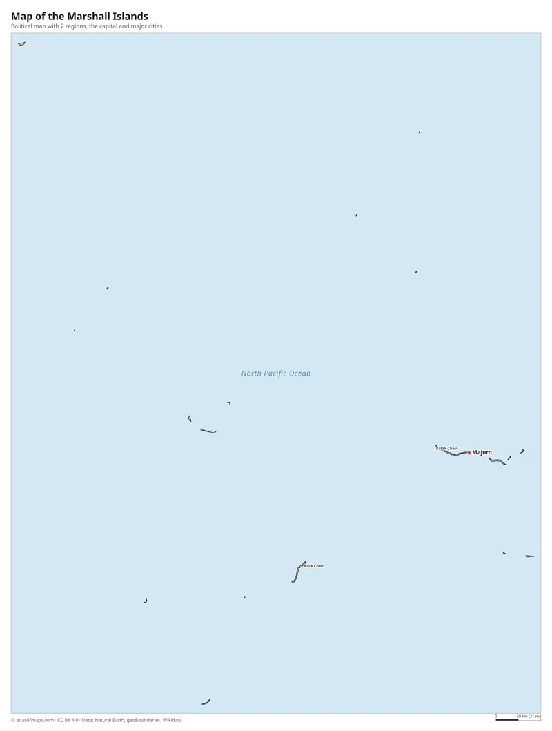 Map of the Marshall Islands