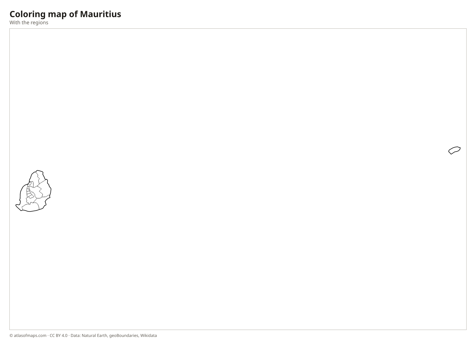 Coloring map of Mauritius