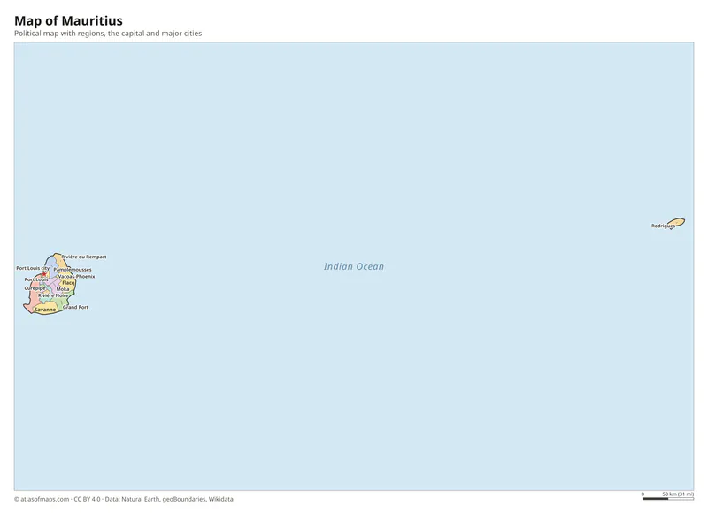 Map of Mauritius